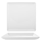 Porcelain Santa Monica 6" x 6" Square White Porcelain Plate (Set of 4)